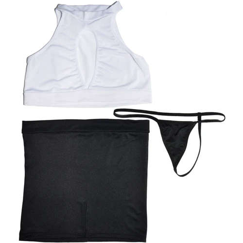 Ігровий костюм Секретарка NDS 8054 White/Black M/L (23590): Декор Без декора