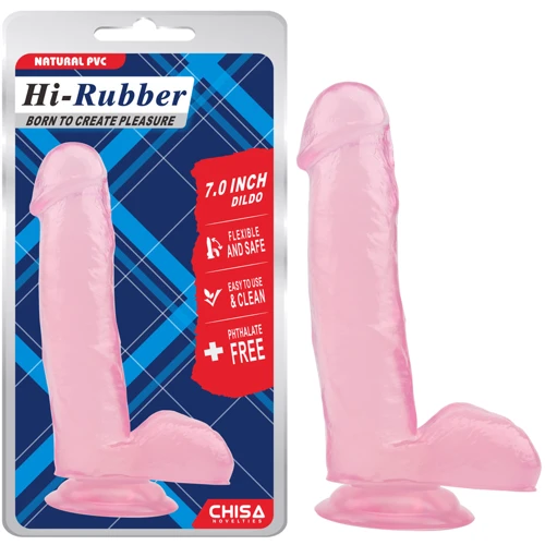 Фаллоимитатор Chisa Hi-Rubber 7" Dildo Pink: Назначение Вагинальные