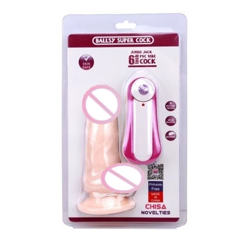 Вибромассажер Chisa JUMBO JACK 6" Vibrating Dildo, Flesh: Назначение Вагинальные