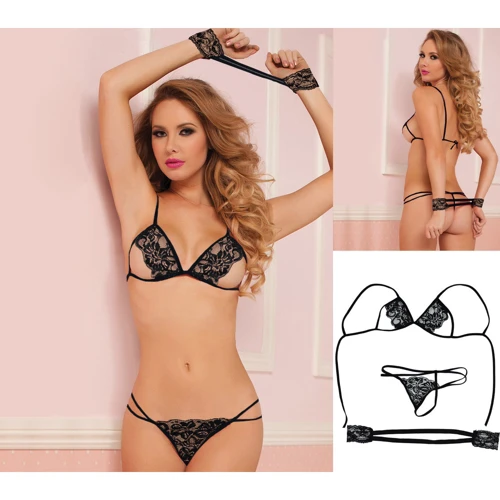 Игровой костюм Пленница NDS 5046-2 Black M/L (7399): Декор Кружево