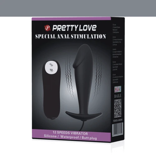 Анальная пробка с вибрацией Pretty Love Special Anal Stimulation Black фото 7