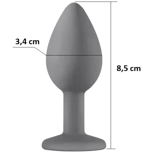 Силиконовая анальная пробка с кристаллом Purple Silicone Topaz ( размер M ): Тип Анальные пробки