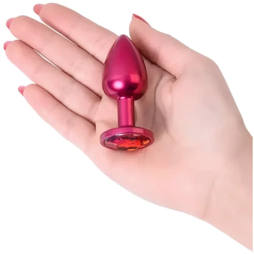 Металевий анальний затор із кристалом Metal By Toyfa: Матеріал Медицинский металл