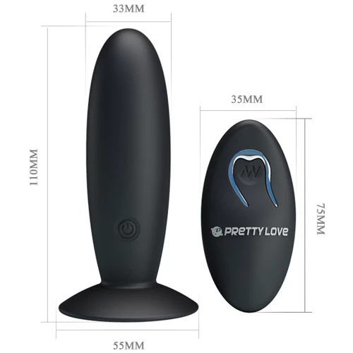 Анальная пробка с вибрацией Pretty Love Remote Control Vibrating Plug: Наличие вибрации Есть