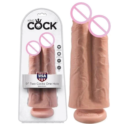Pipedream Two Cocks One Hole 9 Inch двойной фаллоимитатор, 22.5х8.5 см: Тип Реалистичные