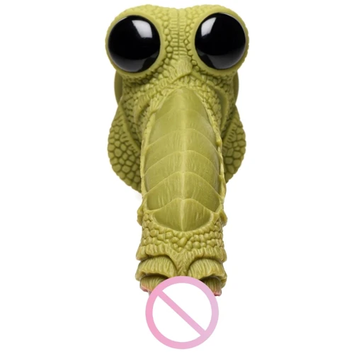 Фантазійний фалоімітатор Creature Cocks Swamp Monster Green Scaly Silicone Dildo