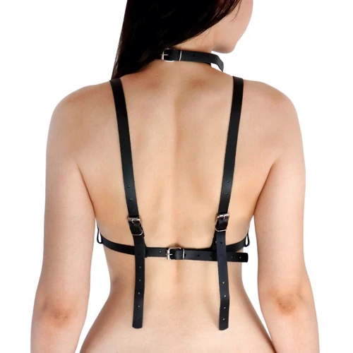 Женская портупея Art of Sex - Delaria Leather harness, черный L-2XL: Вид Портупеи