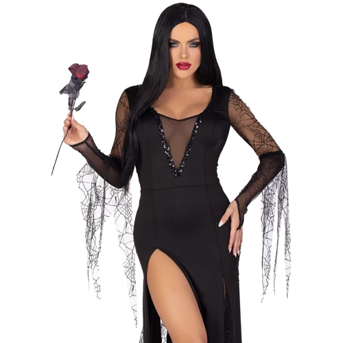 Эротический костюм Мортиши Аддамс Leg Avenue Sexy Spooky Morticia S: Вид Костюмы