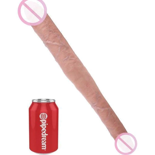 Двойной фаллоимитатор King Cock 16" Tapered Double Dildo, 40.6x4.3 см, телесный: Тип Двухсторонние