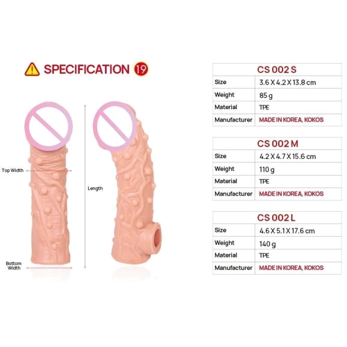 Насадка на член Kokos Cock Sleeve CS 002 M: Для кого Для мужчин