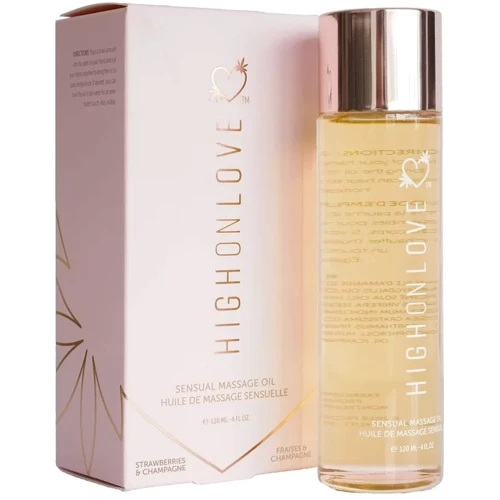 Масажне масло HighOnLove Massage Oil - Strawberry & Champagne (120 мл)