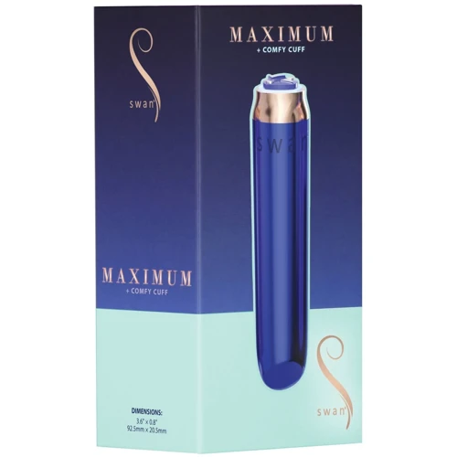 Вибропуля Swan Maximum + Comfy Cuff Blue: Длина, см 9