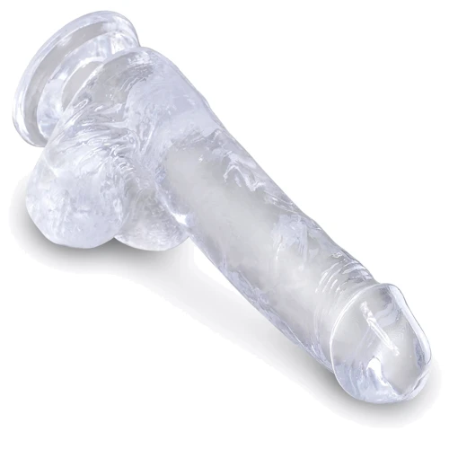 Фалоімітатор Pipedream King Cock Clear 6" Cock with Balls (PD575220): Діаметр, см 3.8