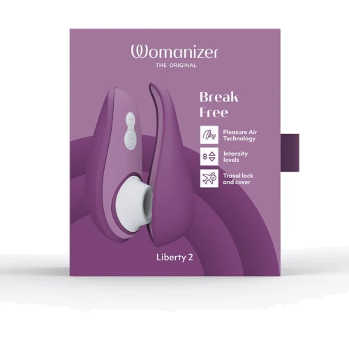 Вакуумний кліторальний стимулятор Womanizer Liberty 2 Purple: Діаметр, см 5