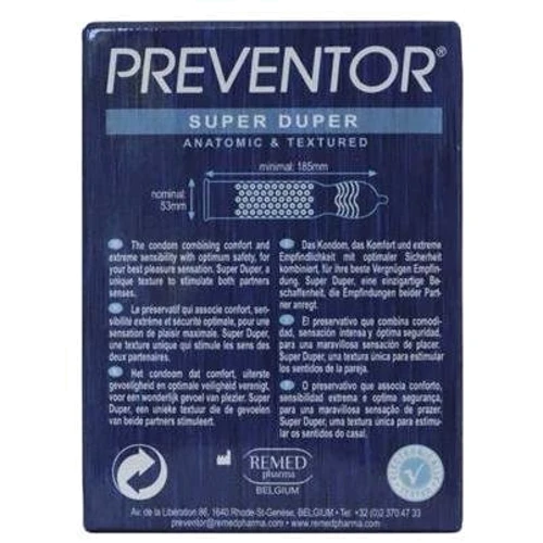 Презервативы Preventor Super Duper, 3 шт.: Тип Для максимальной защиты