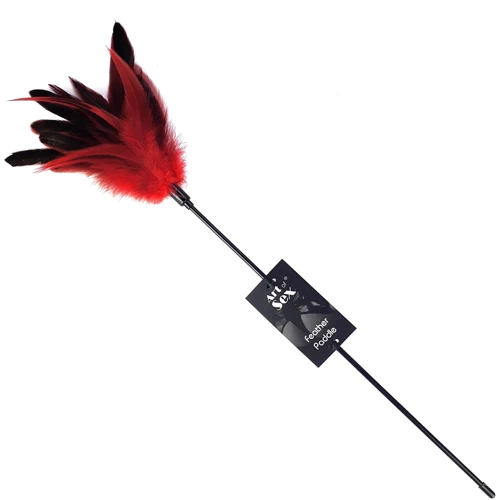 Щекоталка красная Art of Sex - Feather Paddle (перо молодого петуха)