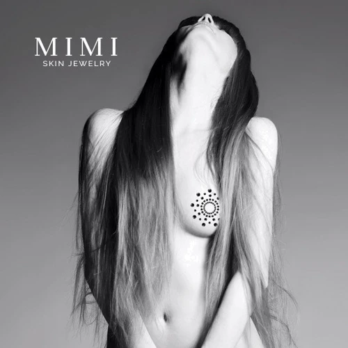 Прикраси для грудей зі стразами Bijoux Indiscrets MIMI Classic (смарагдовий): Вид Прикраси