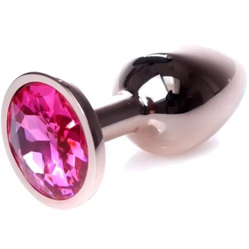 Анальная пробка с кристаллом BOSS of TOYS Boss Series - Jewellery Red Gold PLUG Pink S, BS6400107 фото 7