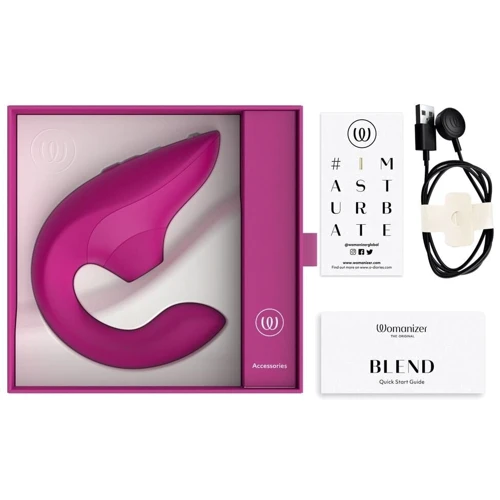 Вібратор кролик із вакуумною стимуляцією Womanizer Blend Vibrant Pink: Тип управління Кнопочное