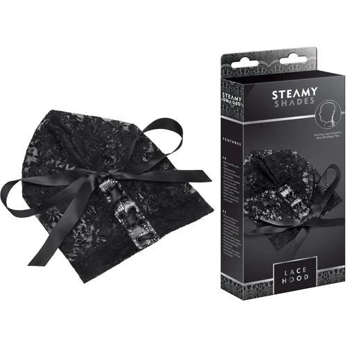 Маска StRubber Steamy Shades Lace Hood: Цвет черный