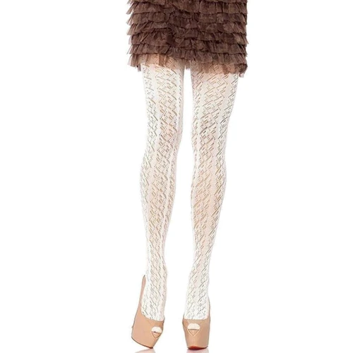 Колготки Leg Avenue - Crochet Net Tights, O/S (белые)