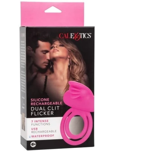 Ерекційне кільце зі стимулятором клітора CalExotics Dual Clit Flicker Enhancer фото 8
