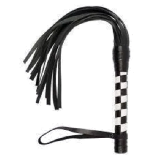 Флогер VIP Leather Flogger Black & White