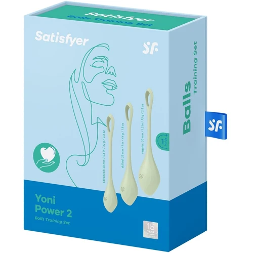 Набор йони бусин Satisfyer Yoni Power 2 Light Green: Особенности Влагозащищенные
