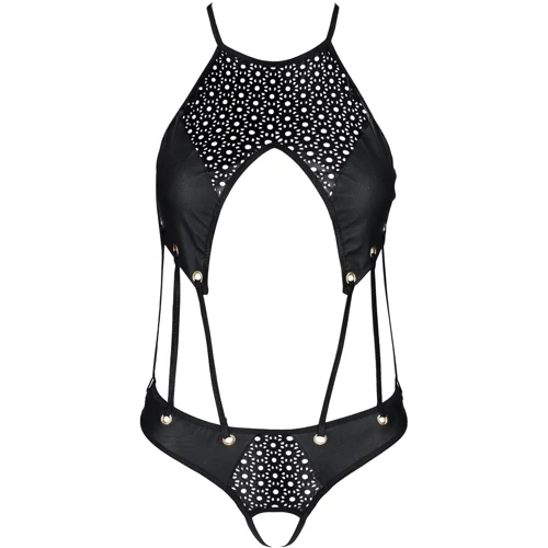 Боди с открытым доступом Passion TASMINA BODY Black L/XL: Материал Полиуретан