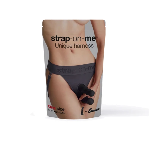 Трусики для страпону Strap-On-Me Harnais Lingerie Unique - One Size - Grey фото 1