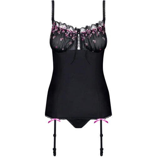 Комплект Obsessive Floweria corset, L / XL фото 3