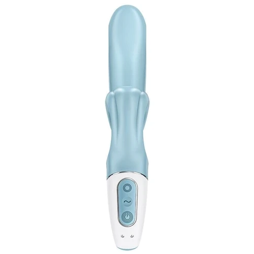 Вібратор-кролик Satisfyer Love Me Blue, гнучкий, відросток з потрійним кінчиком: Довжина, см 21.5