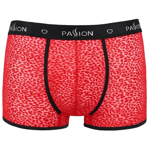Сексуальні труси Passion 046 SHORT PARKER red S/M: Візерунок Однотонний, Леопардовий