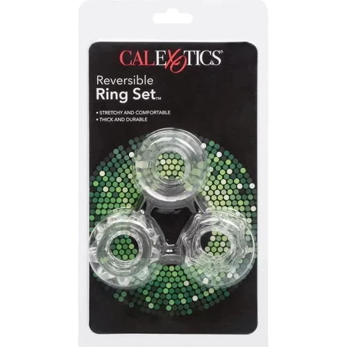 Набор эрекционных колец California Exotic Novelties Transparent Reversible Ring Set фото 4