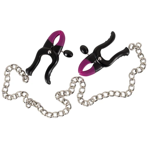 Зажимы для сосков Orion - Bad Kitty Silicone Nipple Clamps: Цвет серебристый