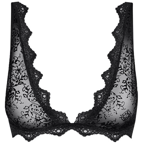 Бюстгальтер з м'якою чашкою Obsessive Emperita (Чорний, L / XL) фото 2