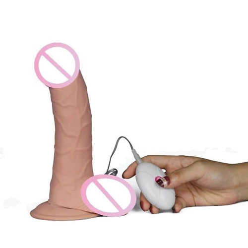 Вибратор LoveToy The Ultra Soft Dude Vibrating Flesh 8.8": Тип и форма В виде члена