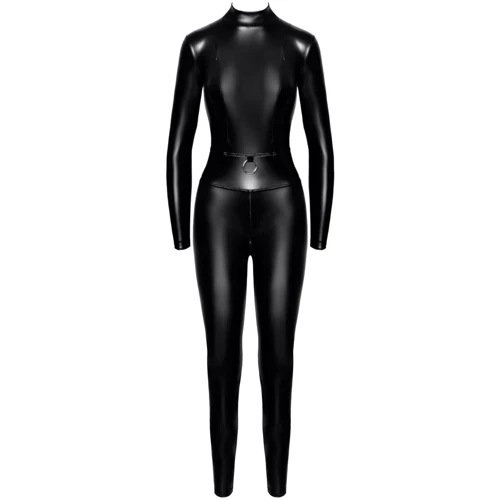 Комбінезон Noir Handmade F319 Caged wetlook catsuit with zippers and ring Black, 3XL: Розмір 3XL