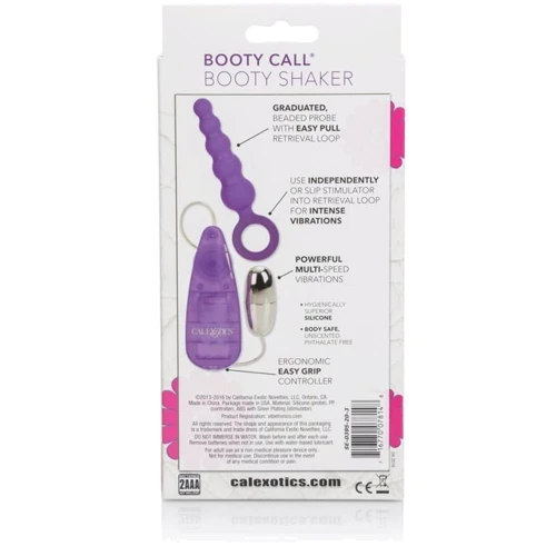 Анальная вибро-пробка Booty Call Booty Shaker, 10.3x2.5 см, фиолетовый: Тип Анальные пробки