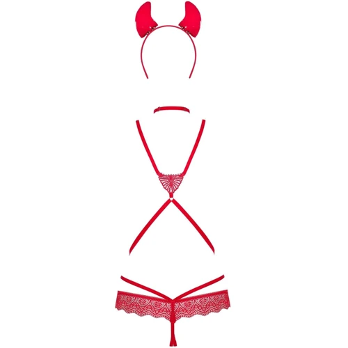 Відвертий костюм дияволиці Obsessive Evilia red L/XL: Для кого Для женщин