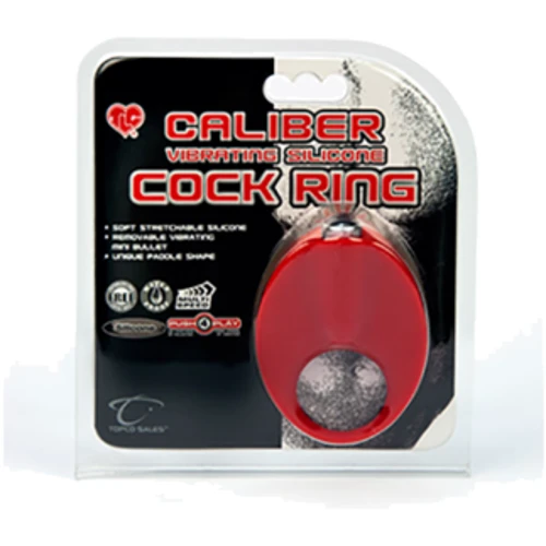 Ерекційне кільце TLC CaliberVibrating Silicone Cock Ring: Колір червоний