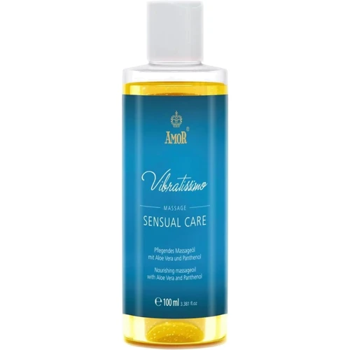 Массажное масло Amor Vibratissimo Sensual Care с алоэ вера и пантенолом, 100 мл
