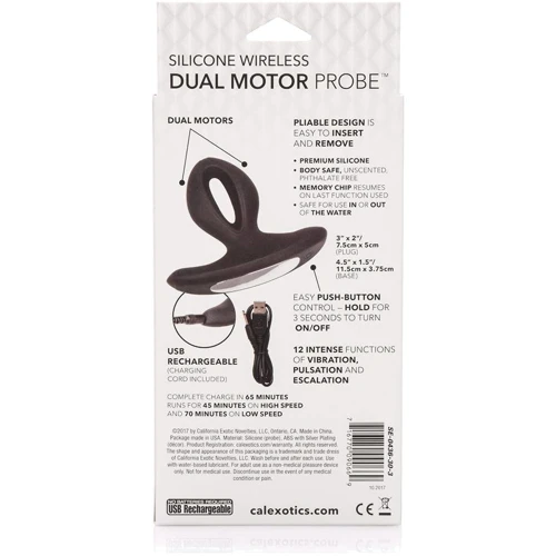 CalExotic Wireless Dual Motor Probe анальная пробка с вибрацией, 7.5x5 см фото 7