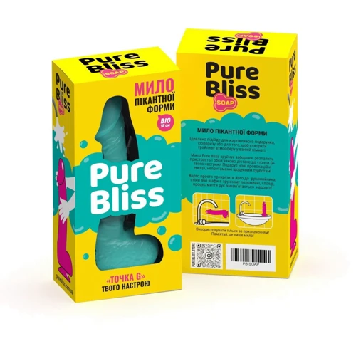 Крафтовое мыло-член с присоской Pure Bliss BIG Turquoise, натуральное фото 5