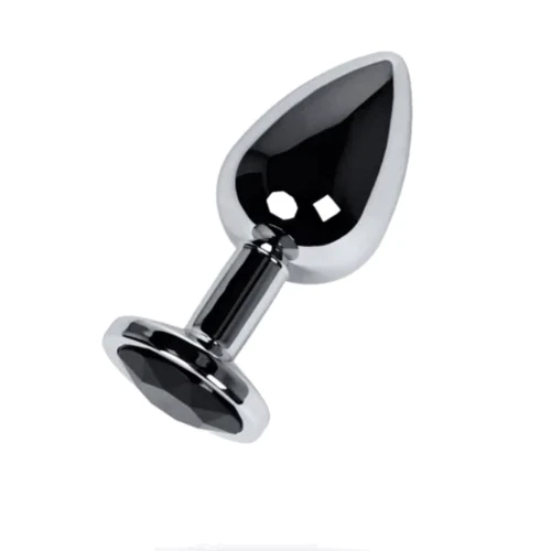 Анальная пробка с кристаллом Toyfa Metal Silver anal plug