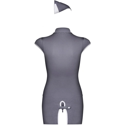 Костюм стюардеси Obsessive Stewardess grey S/M: Розмір S