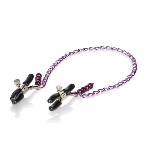 CalExotics Purple Chain Nipple Clamps зажимы для сосков: Цвет фиолетовый