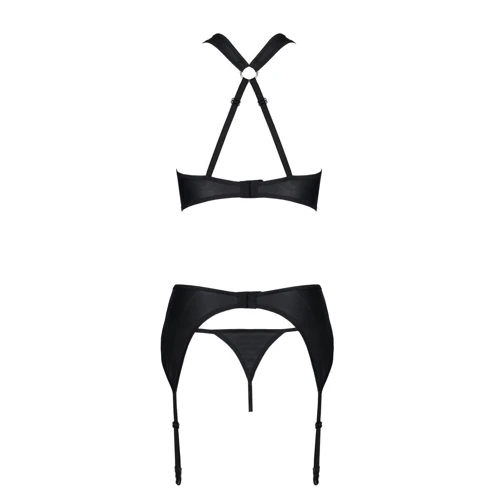 Сетчатый набор с узором Hima Set black L/XL - Passion: Применение На тело