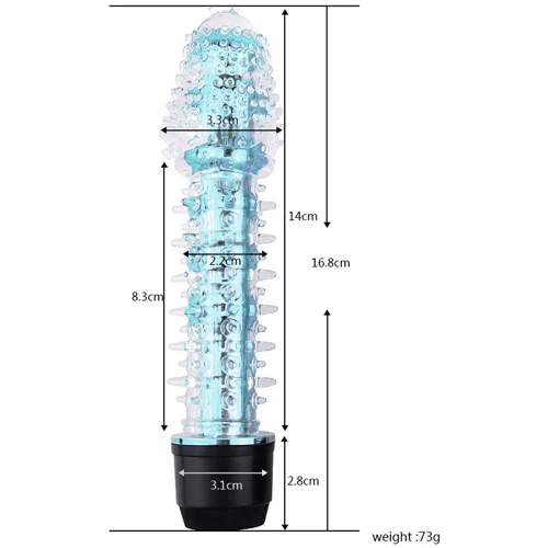 Гелевый вибратор NDS 0269-4 ААА-2 Light Тurquoise (23247): Назначение Вагинальные
