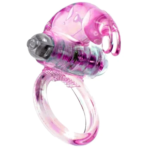 Эрекционное вибро кольцо BOSS Rabbit Vibro Cock Ring Pink, BS6700047